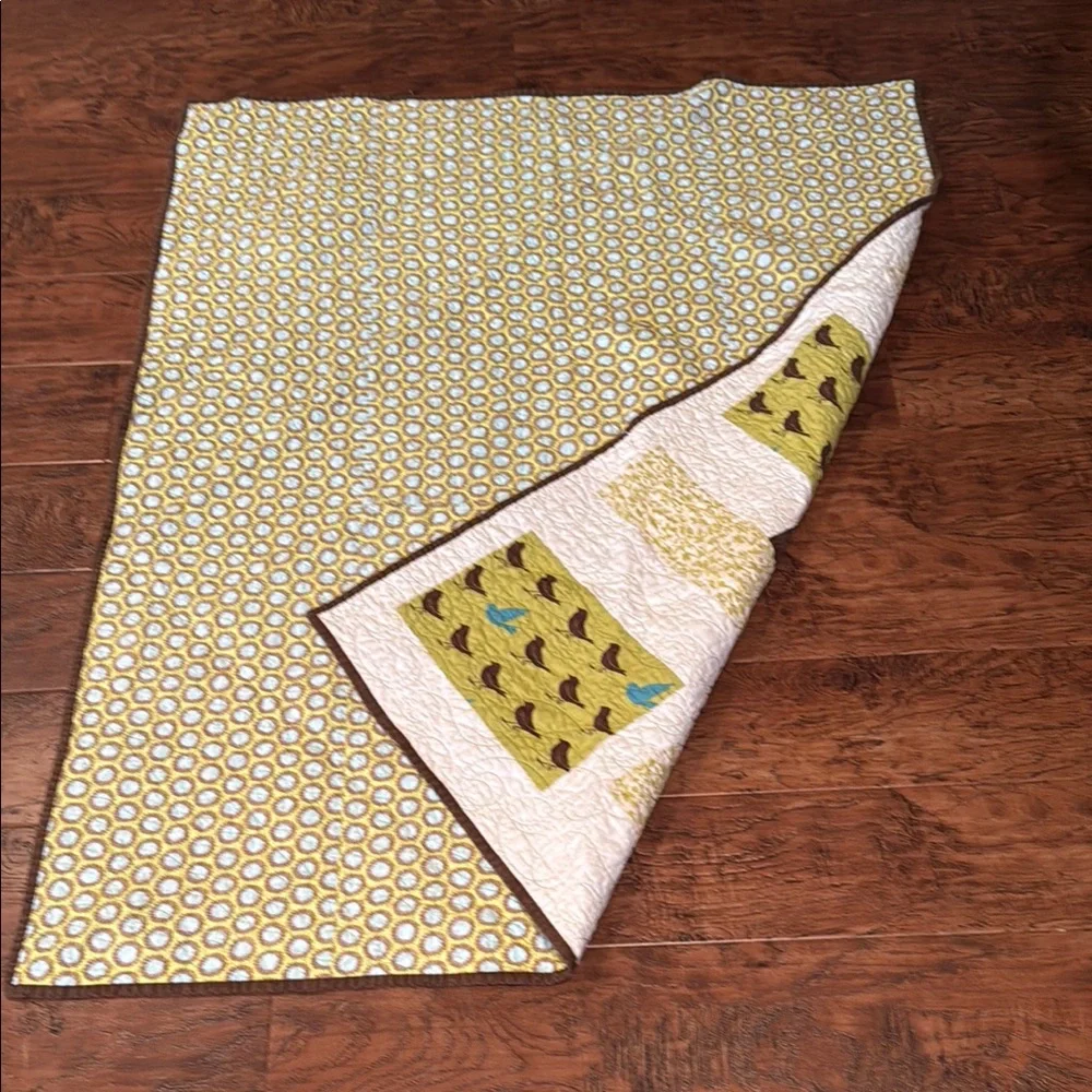 Vintage Brown and Cream Geometric Quilt Bedding